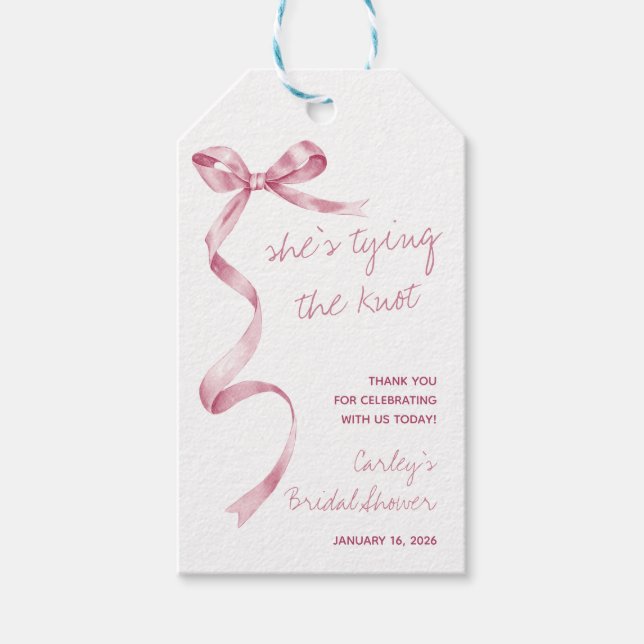 Étiquettes-cadeau Elle se marie ! Shower de mariage moderne (Devant)