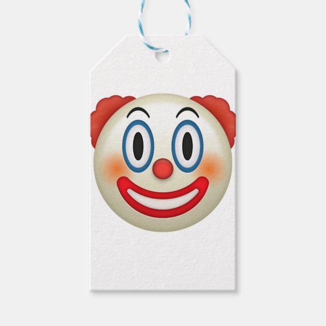 Étiquettes-cadeau Emoji Clown (Devant)