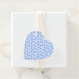 Étiquettes Cadeau Empreintes de patte bleues
