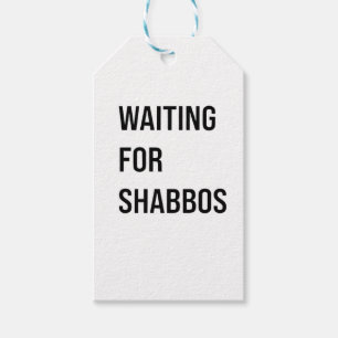 Étiquettes-cadeau En attendant le Shabbos Hanoukka Jewish Funny