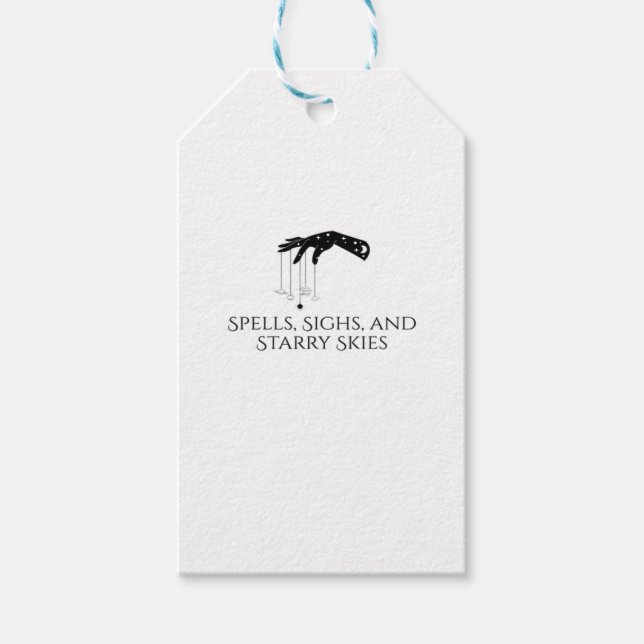 Étiquettes-cadeau Encre Whimsigoth – Forêts Mystiques, Lunes & Magie (Devant)