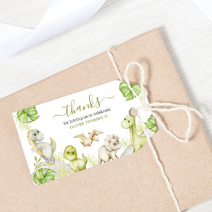 Étiquettes-cadeau Enfants Aquarelle Dinosaur fête d'anniversaire
