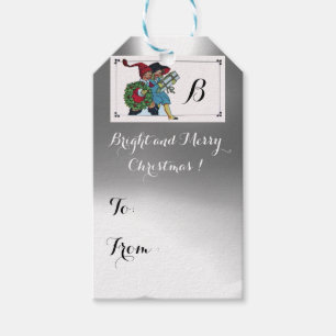 Étiquettes-cadeau ENFANTS AVEC CHRISTMAS CADEAUX monogramme