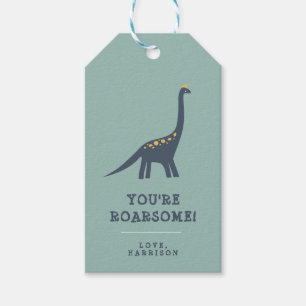 Étiquettes-cadeau Enfants Dinosaures Modernes Personnalisés