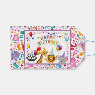 Étiquettes-cadeau Enfants heureux anniversaire amusant