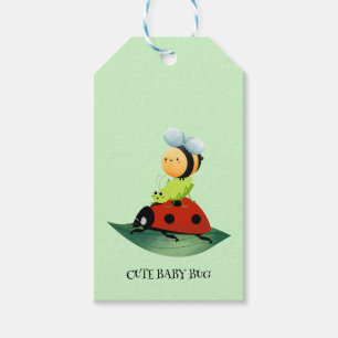 Étiquettes-cadeau Enfants mignonne Rouge coccinelle Abeille insecte