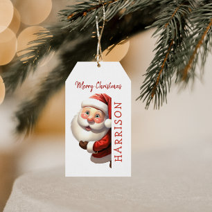 Étiquettes-cadeau Enfants Personnalisés Père Noël Noël