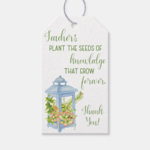 Étiquettes-cadeau Enseignants Plante des semences Succulent Lanterne
