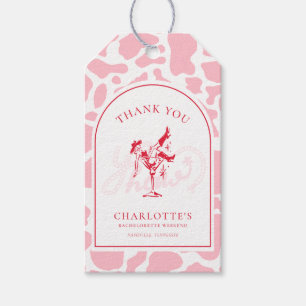 Étiquettes-cadeau Enterrement de Vie de Jeune Fille Rose Chaud de l'