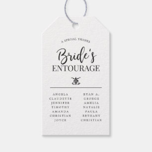 Étiquettes-cadeau Entourage de la mariée   Bridesmaids Merci
