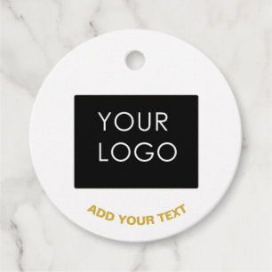 Étiquettes Cadeau Entreprise personnalisable Ajouter un logo Blanc m