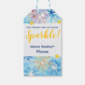Étiquettes-cadeau ÉPARGNE, 4 juillet Realtor Pop-by, nettoyeur en ve