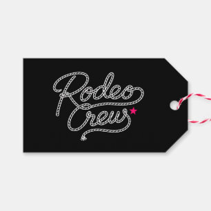 Étiquettes-cadeau Équipe Black Rodeo pour l'enterrement de vie de je