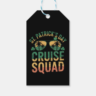 Étiquettes-cadeau Équipe de croisière de la Saint-Patrick drôle fami