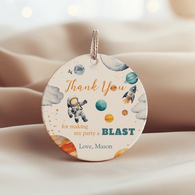 Étiquettes Cadeau Espace Explorer Anniversaire Favoriser les étiquet (Créateur téléchargé)