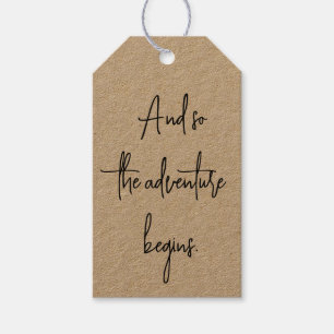 Étiquettes-cadeau Et donc l'aventure commence le Centre de Graduatio