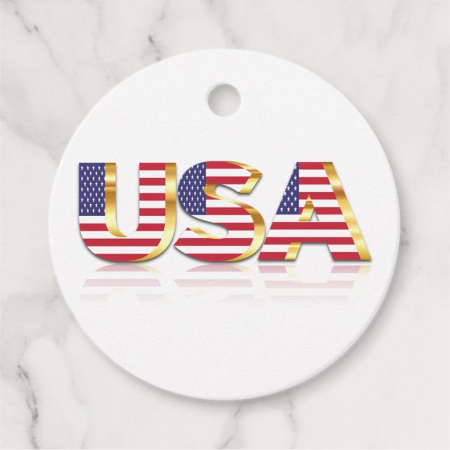 Étiquettes Cadeau États-Unis - États-Unis d'Amérique - Drapeau - Pat (Devant)