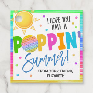 Étiquettes Cadeau Été Pop It Cadeaux Tags