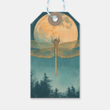 Ethereal Dragonfly Turquoise et Gold Lund Tags cad