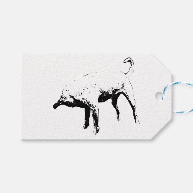 Étiquettes-cadeau Étincelle curieuse de cravate (Devant (Horizontal))