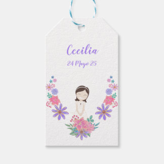 Étiquettes-cadeau Etiqueta de colgar Primera Comunión CECILIA