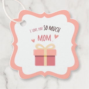 Étiquettes Cadeau Etiqueta de regalo de mamá rosada para el día de l