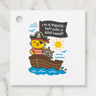 Étiquettes Cadeau Etiqueta gato pirata