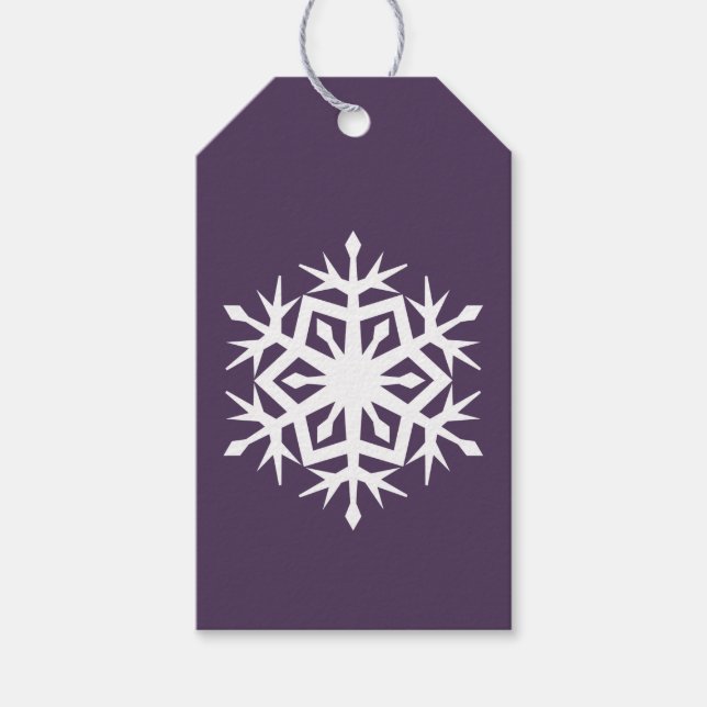 Étiquettes-cadeau Étiquette-cadeau pour les flocons de neige en viol (Devant)