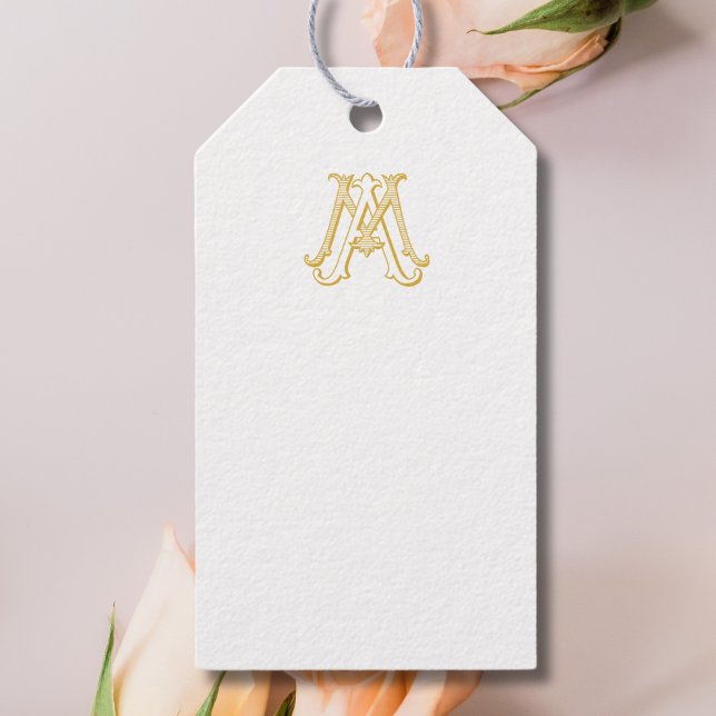 Étiquettes-cadeau Étiquette-cadeau pour monogramme MA ou AM (Créateur téléchargé)
