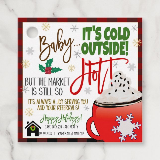 Étiquettes Cadeau Étiquette-cadeau Realtor Hot Chocolate Pop By (Devant)