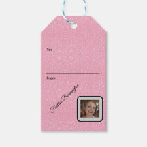 Étiquettes-cadeaux Sparkle avec nom et photo perso