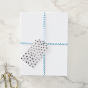 Étiquettes-cadeau étoiles métalliques - argent