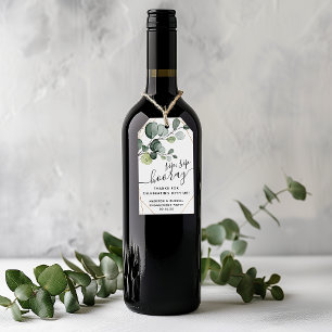 Étiquettes-cadeau Eucalyptus Sip Sip Hooray Engagement Party Favoris