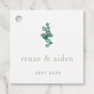 Étiquettes Cadeau Eucalyptus tag, Verdure minimale