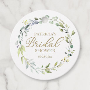 Étiquettes Cadeau Eucalyptus verdure Fête des mariées de couronne Fa