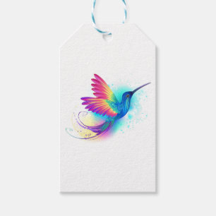 Étiquettes-cadeau Exotic Rainbow Hummingbird