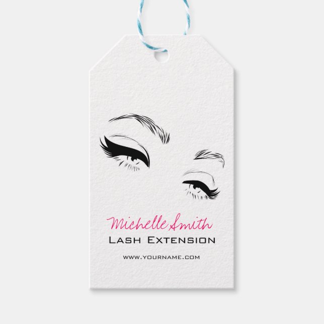 Étiquettes-cadeau Eyelashes sourcils sourds Maquillage permanent Art (Devant)
