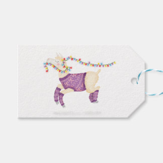 Étiquettes-cadeau Fa-la-la-la-llama cute Christmas gift tags
