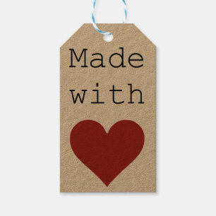 Étiquettes-cadeau Fabriqué avec amour