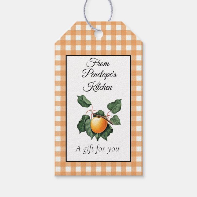 Étiquettes-cadeau Fabriqué Avec Amour De Votre Confiture D'Apricot D (Devant)