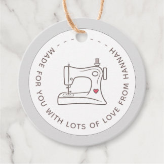 Étiquettes Cadeau Fabriqué Pour Vous Avec Amour Machine À Coudre & C
