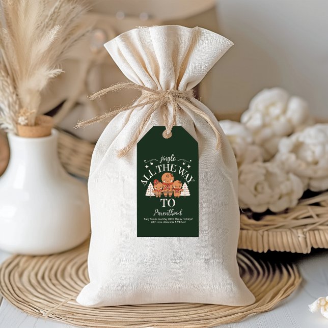 Étiquettes-cadeau Faire-part de grossesse de bébé de Noël (Créateur téléchargé)