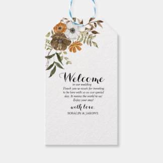 Étiquettes-cadeau Faire-part de mariage floral Boho Blush