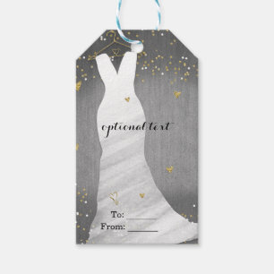 Étiquettes-cadeau Faire-Part de Mariage Moderne Robe de Mariée Confe