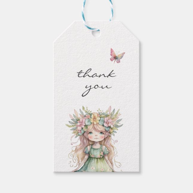 Étiquettes-cadeau Fairy Forest Anniversaire Faveurs Balises cadeaux (Devant)
