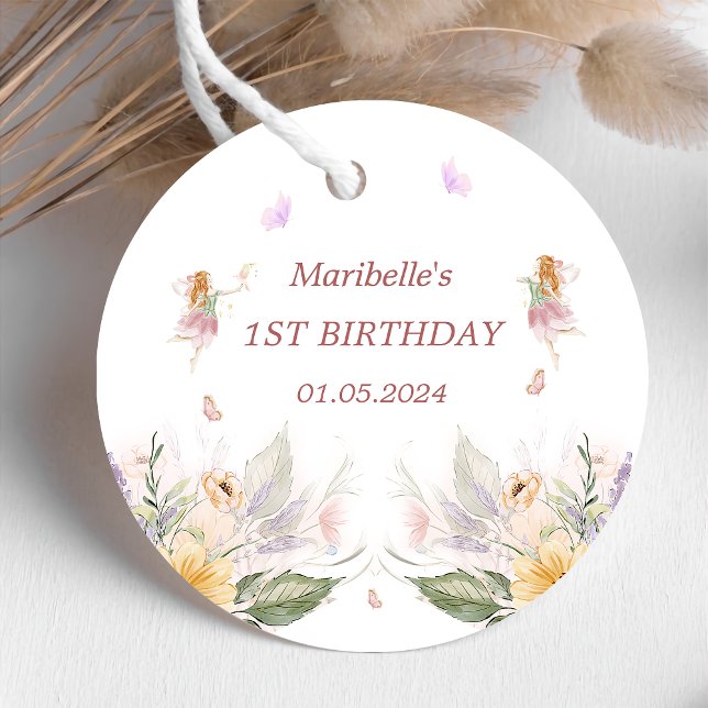 Étiquettes Cadeau Fairy Girl Anniversaire Fête (Créateur téléchargé)