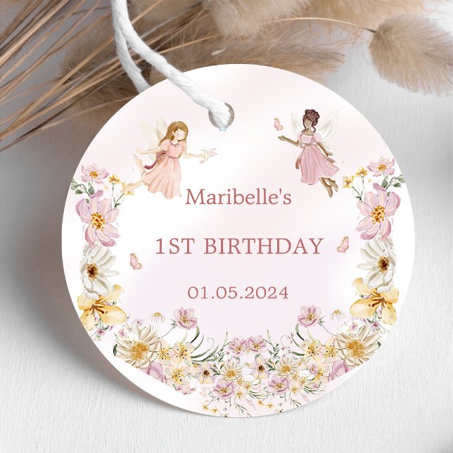 Étiquettes Cadeau Fairy Girl Anniversaire Fête (Créateur téléchargé)