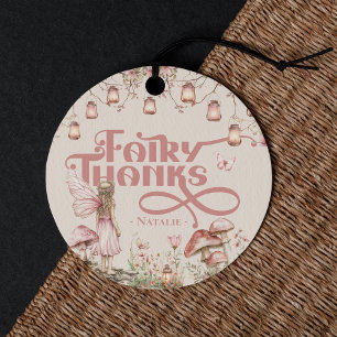 Étiquettes Cadeau Fairy Premier Anniversaire Thème de fête Merci per
