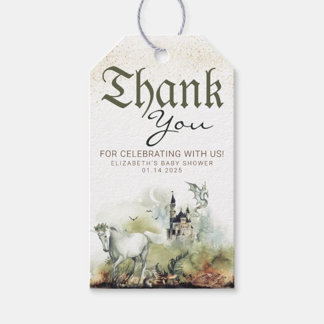 Étiquettes-cadeau Fairytale Magique Fantastique Merci (Devant)
