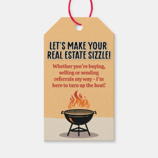 Étiquettes-cadeau Faisons de votre immobilier une taille ! Barbecue 